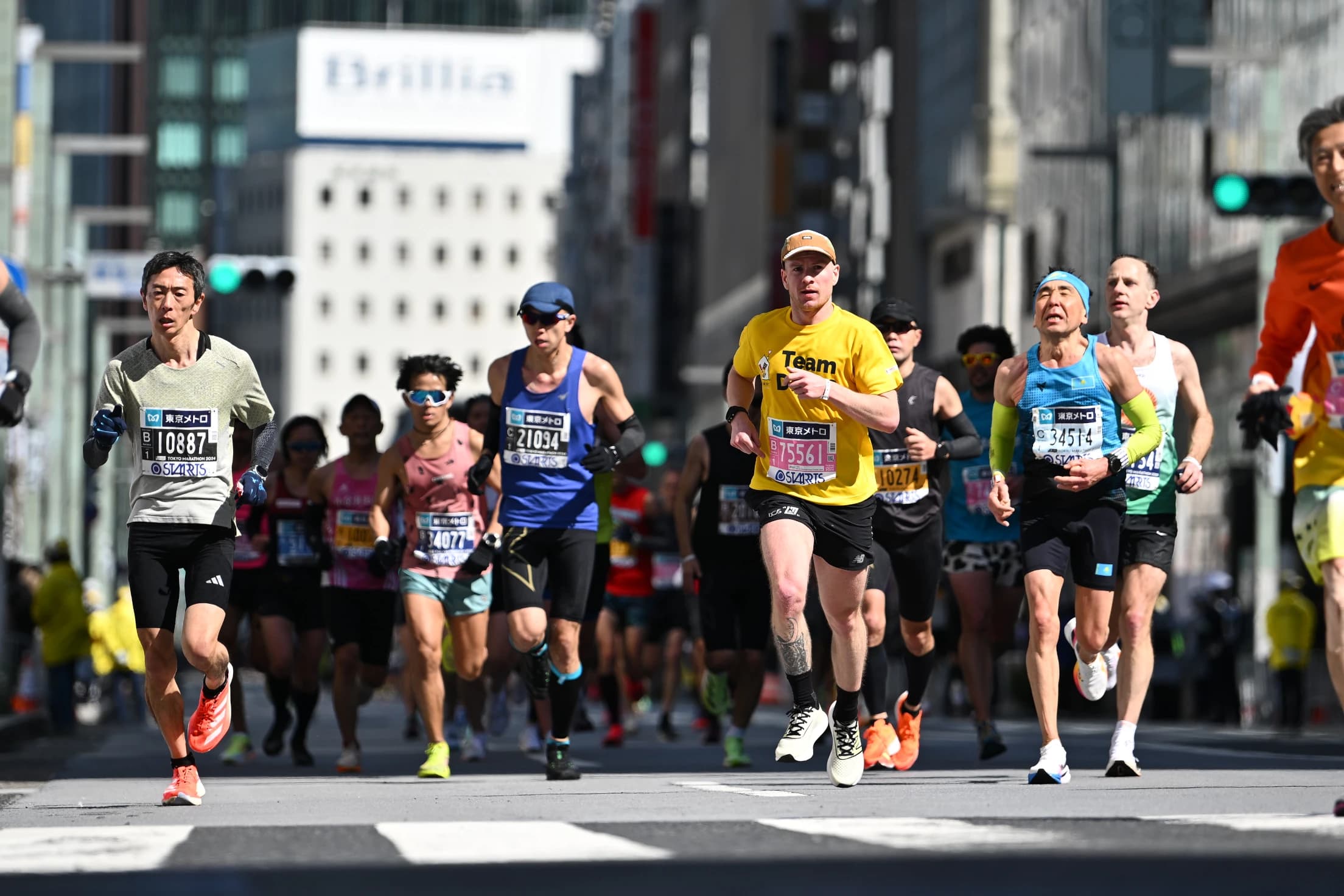 Runners mid-race at the Tokyo Marathon, 2024
